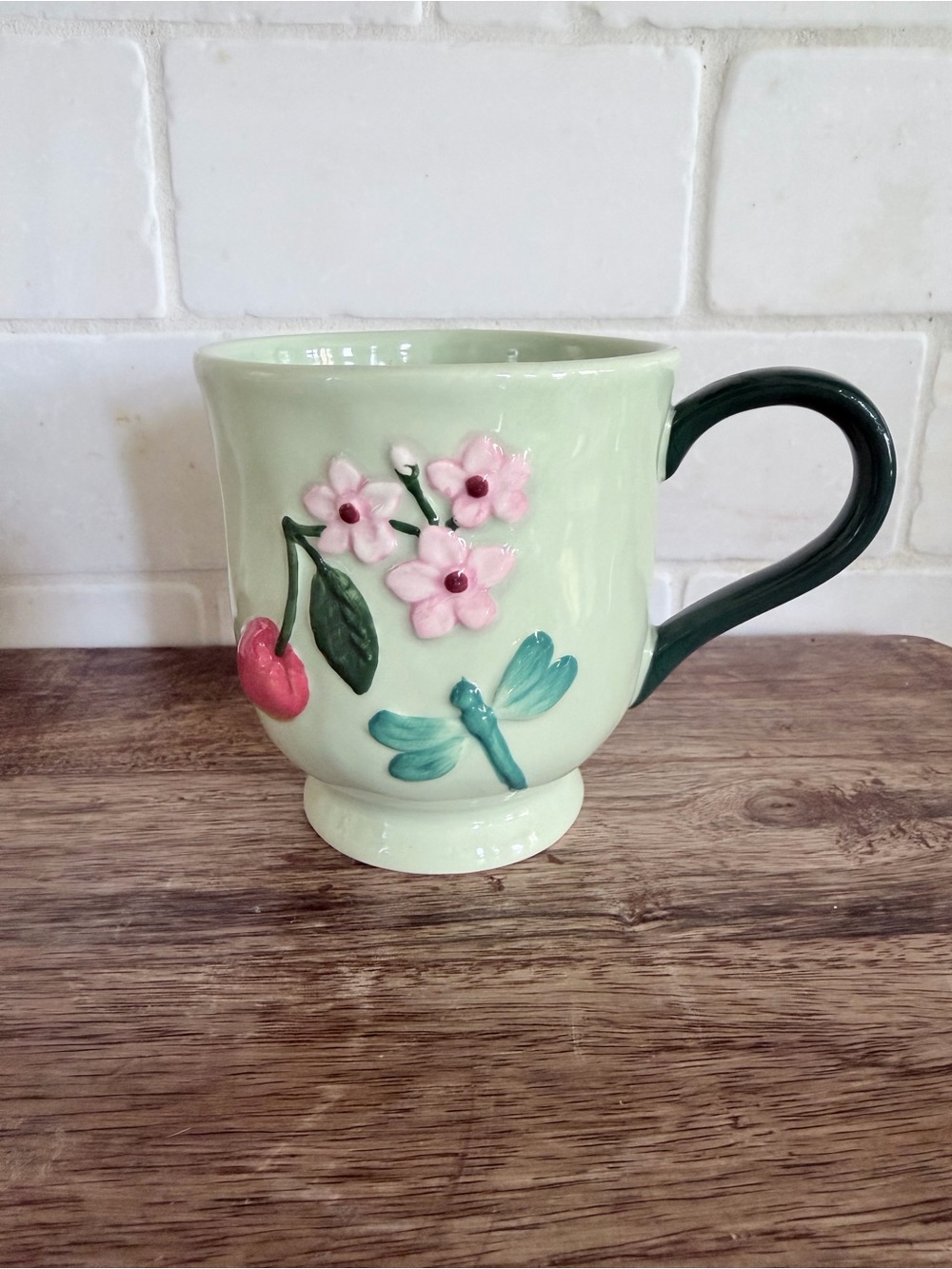 Anthropologie Mint Green Faye Mug